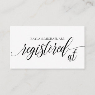 Infogar registreringskort för Calligraphy Bröllop Tilläggskort