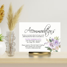 Infogning av vattenfärgsfärg Blommigt Lavender ACC Tilläggskort