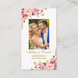 Infogningskort för fotoregister för bröllop Rosa B Tilläggskort