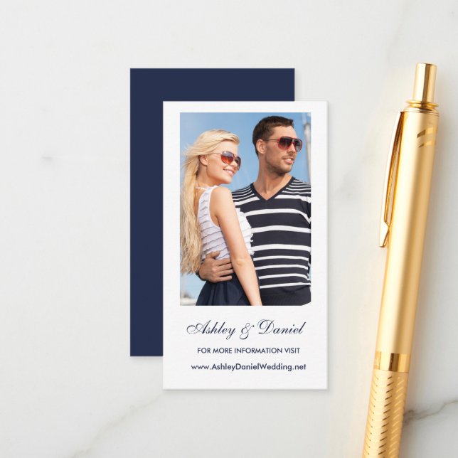 Infogningskort för Photo Bröllop-webbplatsen - Väl Tilläggskort (Fram/Back In Situ)