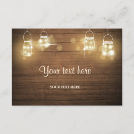 Infogningskort Rustika Träburkar Ljus Elegant Dusc Tilläggskort