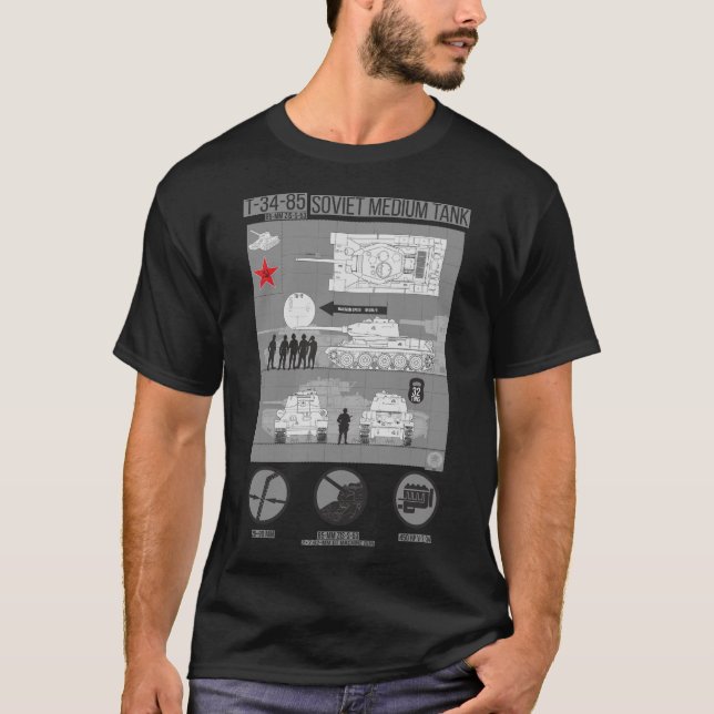 Infografik T 34 85 Shirt (Framsida)