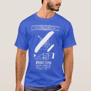 Infografisk diag för Wright Brothers Flyer First F T Shirt