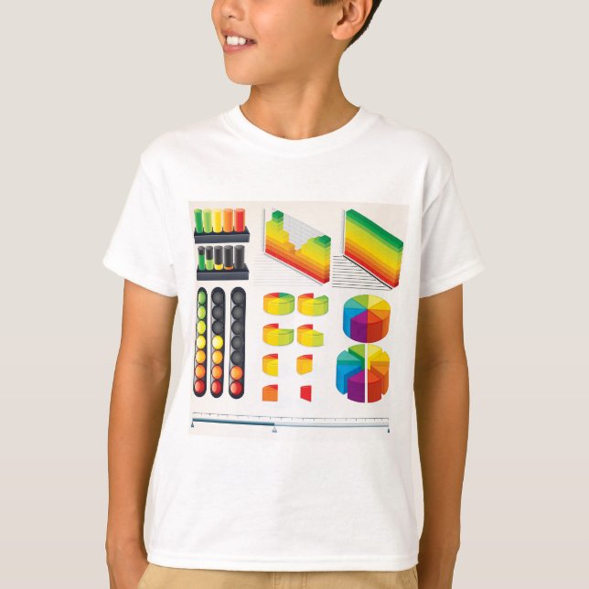 Infografiska element och datavisualisering t shirt (Framsida)