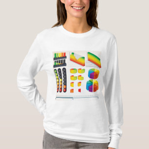 Infografiska element och datavisualisering t shirt