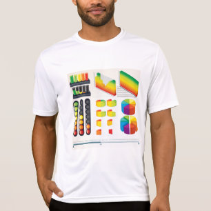 Infografiska element och datavisualisering t shirt
