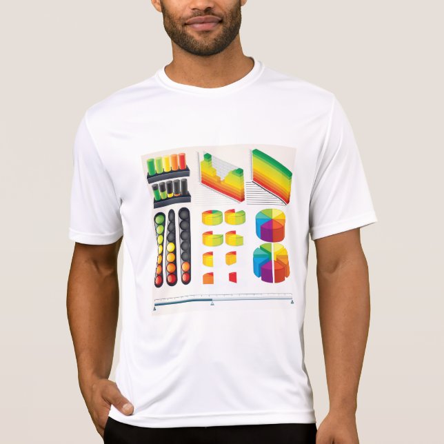 Infografiska element och datavisualisering t shirt (Framsida)