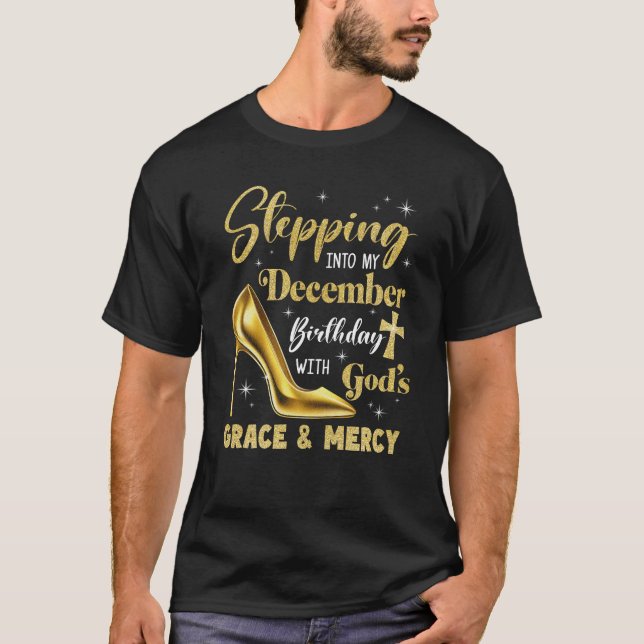 Inför min decemberfödelsedag med gudfruktighet t shirt (Framsida)