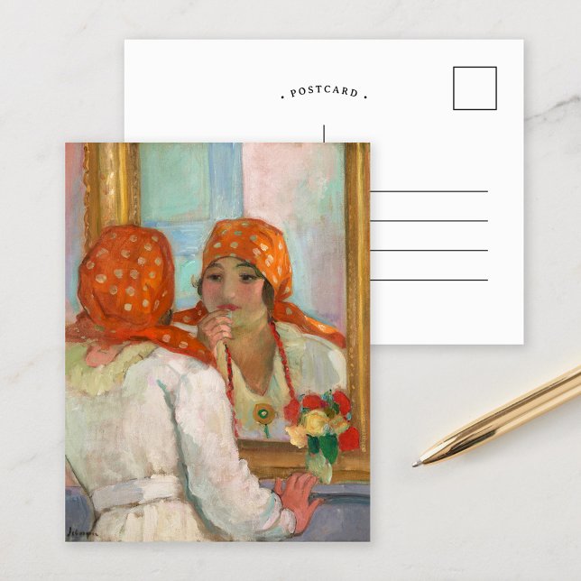 Inför Spegel | Henri Lebasque Vykort (Skapare uppladdad)
