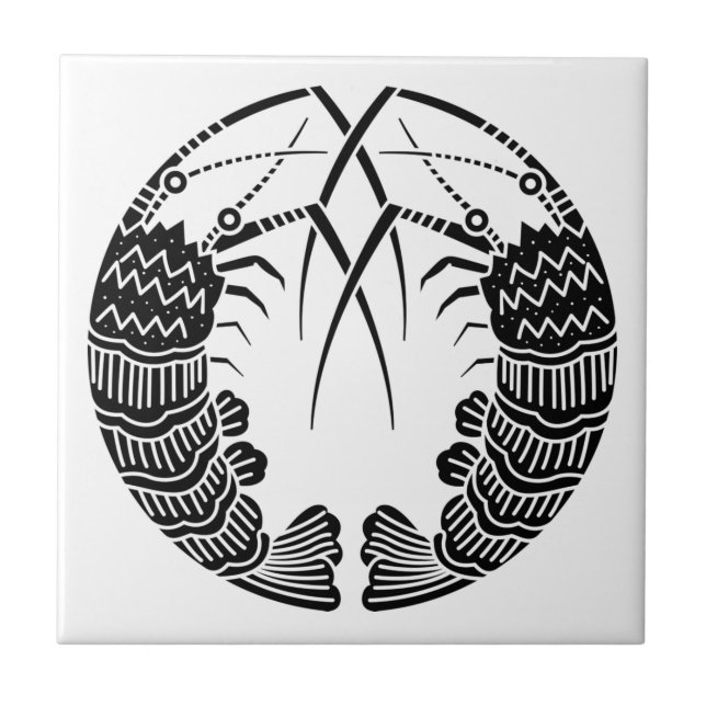 Inför spinnhummer Decorative Tiles Kakelplatta (Framsidan)