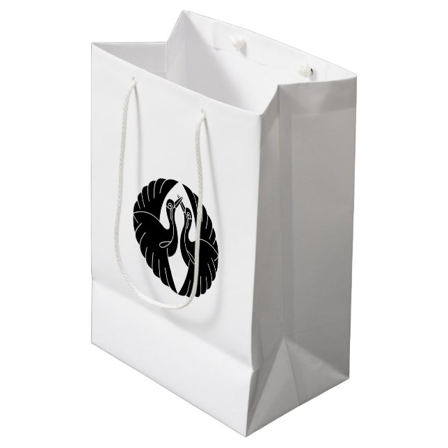Inför vita kranar Gift Bags (Framsidan Vinklad)