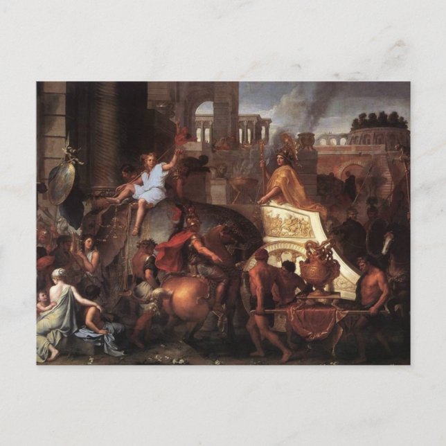 Införande av Alexander Into Babylon Vykort (Framsida)