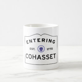 Införande av COHASSET MASSACHUSETTS Street Sign Co Kaffemugg