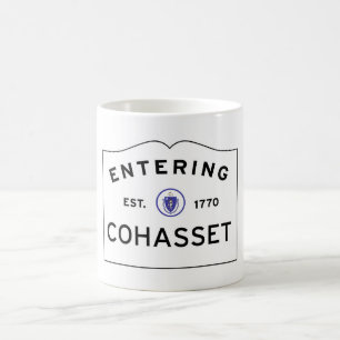 Införande av COHASSET MASSACHUSETTS Street Sign Co Kaffemugg