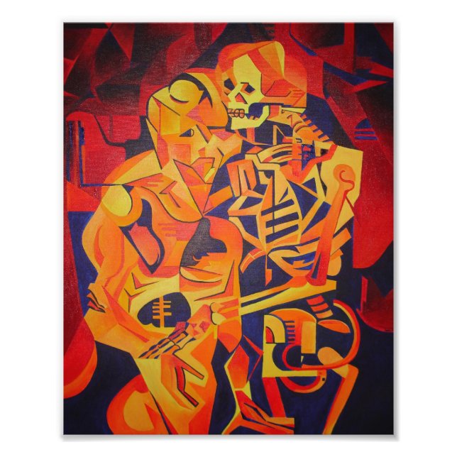 Införande av dödsfärgad geometrisk konst fototryck (Framsidan)