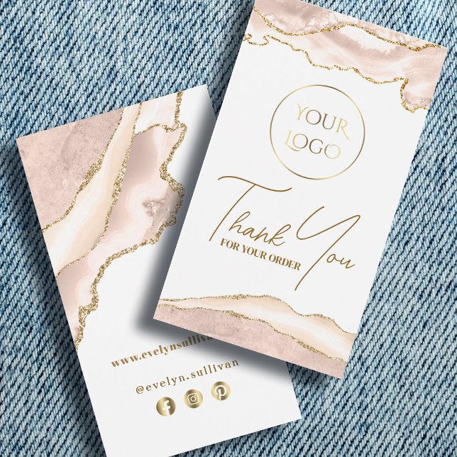 Införande av elfenben  agate paket visitkort (Skapare uppladdad)