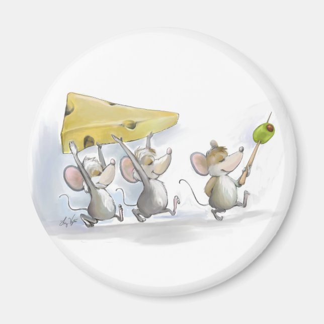 Införande av ostmagnet (med oliver) magnet (Framsidan)