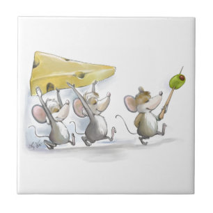 Införande av ostplattan (med oliver) kakelplatta