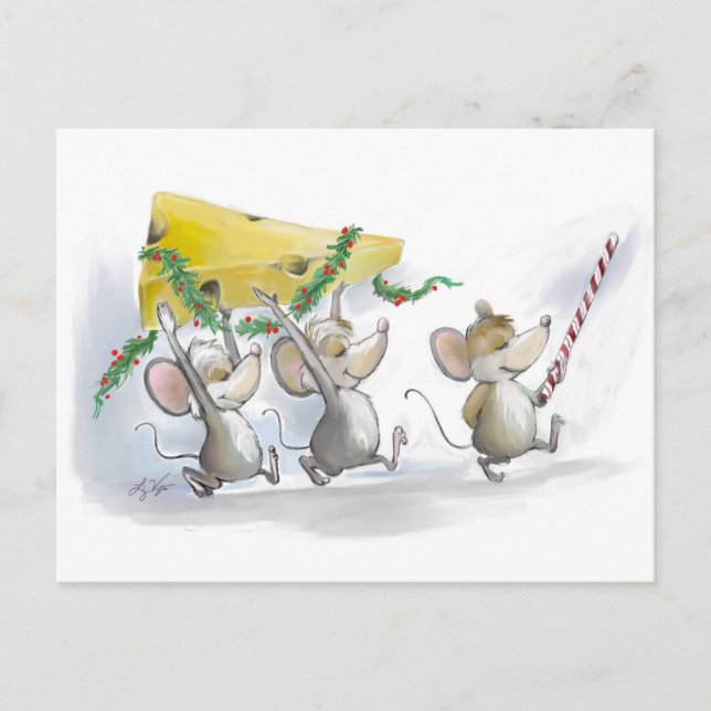 Införande av vykort för julgranar (Framsida)