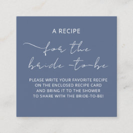 Införandekort "ETT RECEPT" för bröllopsfesten Tilläggskort