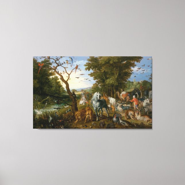 Införandet av djuren i Noahs Ark Canvastryck (Framsida)
