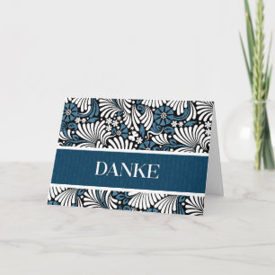 Informal Blue and White Blank från tack Kort