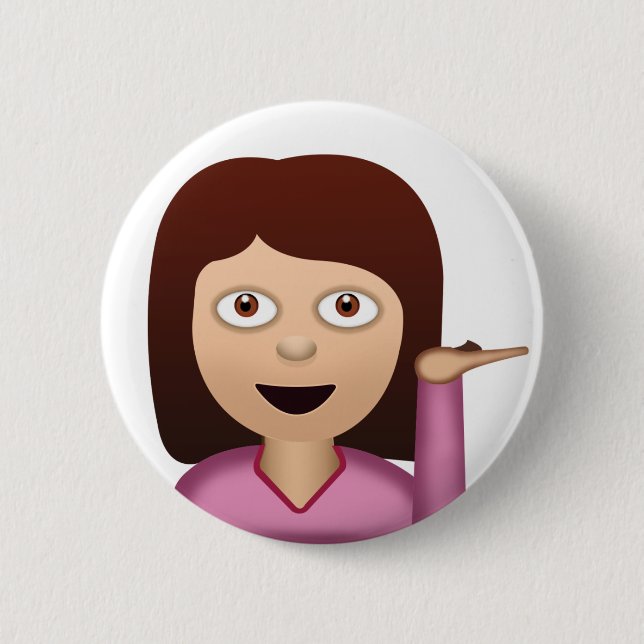 Information Desk Person Emoji Knapp (Framsida)