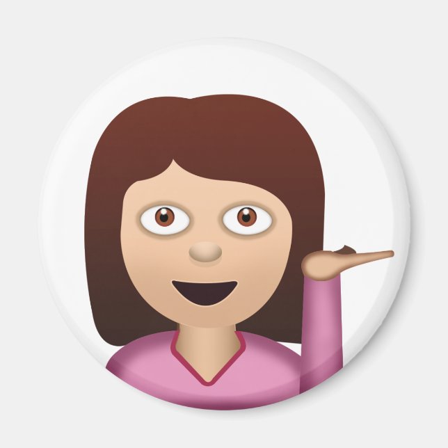 Information Desk Person Emoji Magnet (Framsidan)