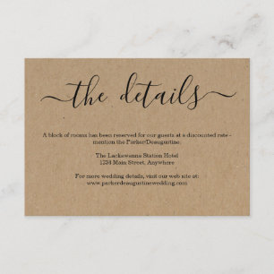 Information/detaljer Kortet Rustic Kraft Tilläggskort