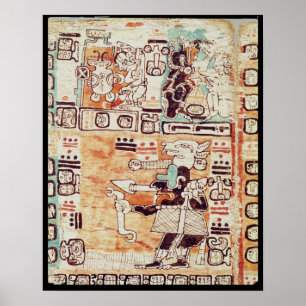 Information från en Mayan Codex Poster