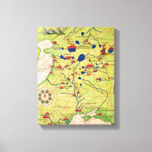 Information från Europa och Centralasien Canvastryck