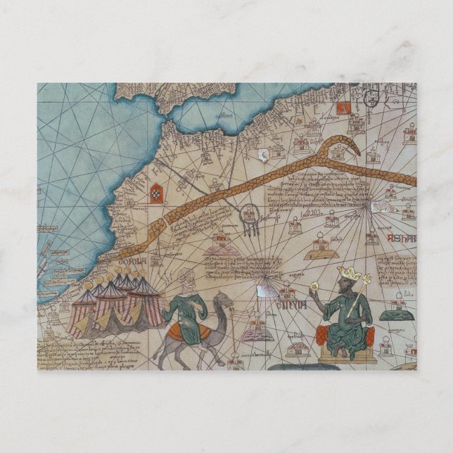 Information från katalanska atlas, 1375 vykort (Framsida)
