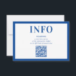 INFORMATION INFOGA modern royal blå QR-kod Inbjudningar<br><div class="desc">med kat massard >> www.simplysweetPAPERIE.com <<< En enkel design för dina PARTY-CARDS - för att matcha dina huvudinbjudningar. Kärlek, men jag skulle vilja se vissa förändringar - ett annat färg-system, produkt, tillsätt ett foto eller anpassat för ett annat tillfälle - ingen oro bara kontakta mig, KAT@SIMPLYSWEETPAPERIE.COM jag är lycklig för...</div>