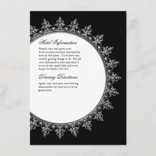 Information Insert - Classic Baroque Swirl Circle Tilläggskort