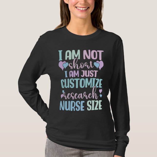 Information Nursing Woman Customize Research Nurse T Shirt (Framsida)