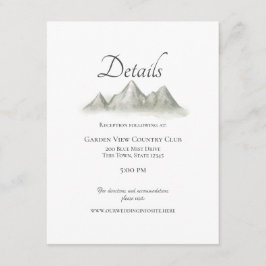 Information och information om Bröllop i bergsområ Tilläggskort