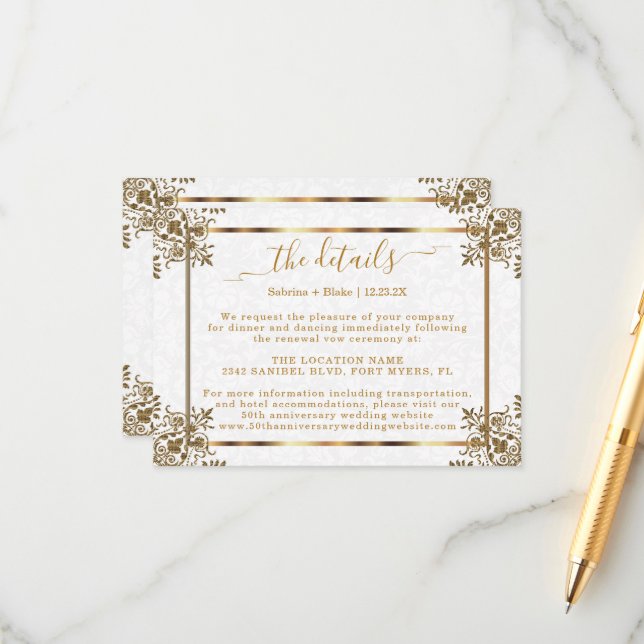 Information om 50:e Golden-årsdagen Tilläggskort (Fram/Back In Situ)