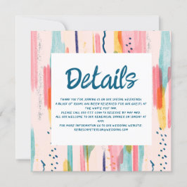 Information om Abstrakt för vattenfärg Färgpensel  Inbjudningar