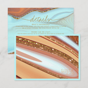 Information om abstrakt Glitter Strata Bröllop SB Tilläggskort