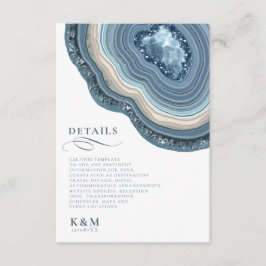 Information om Agate Geode Glitter Dusty Blue ID64 Tilläggskort