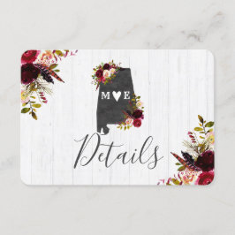 Information om Alabama State Destination Rustic Br Inbjudningar