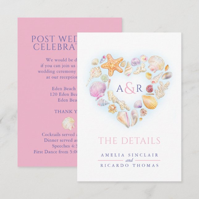 Information om ändringar av snäckor på strandbröll tilläggskort (Fram/baksida)