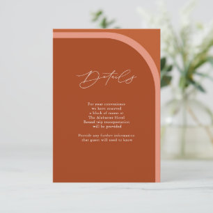 Information om Arched Desert Terra Cotta Modern Br Tilläggskort