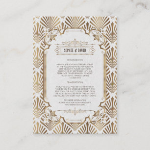 Information om Art Deco White Guld Gatsby 20:e Brö Tilläggskort