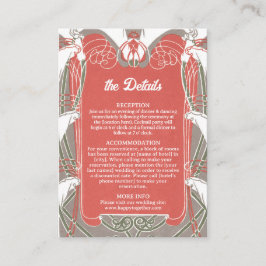 Information om art nouveau Calla Lily Elegance Brö Tilläggskort