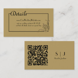 Information om art nouveau Guld och Svarta Bröllop Tilläggskort