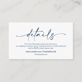 Information om Avslappnaden Minimalist Navy bläck  Tilläggskort