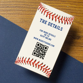 Information om Baseball Softball Sport QR Code Brö Tilläggskort