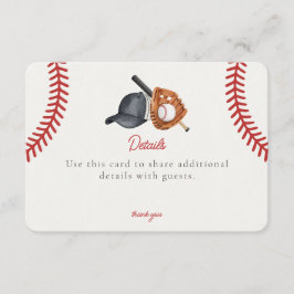 Information om Baseball tema Home Springa Inbjudan