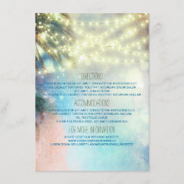 Information om Beach Handflatan Bröllop - Informat Tilläggskort